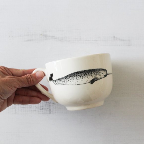 West Elm Other - Sir/Madam Grand Fauna 2-sided Mug -Sold Out Design - Narwhal